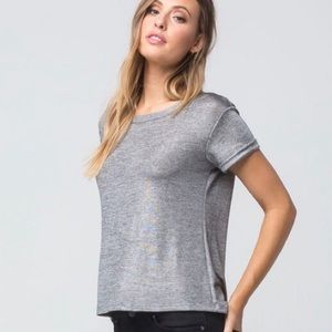 Shimmer silver top